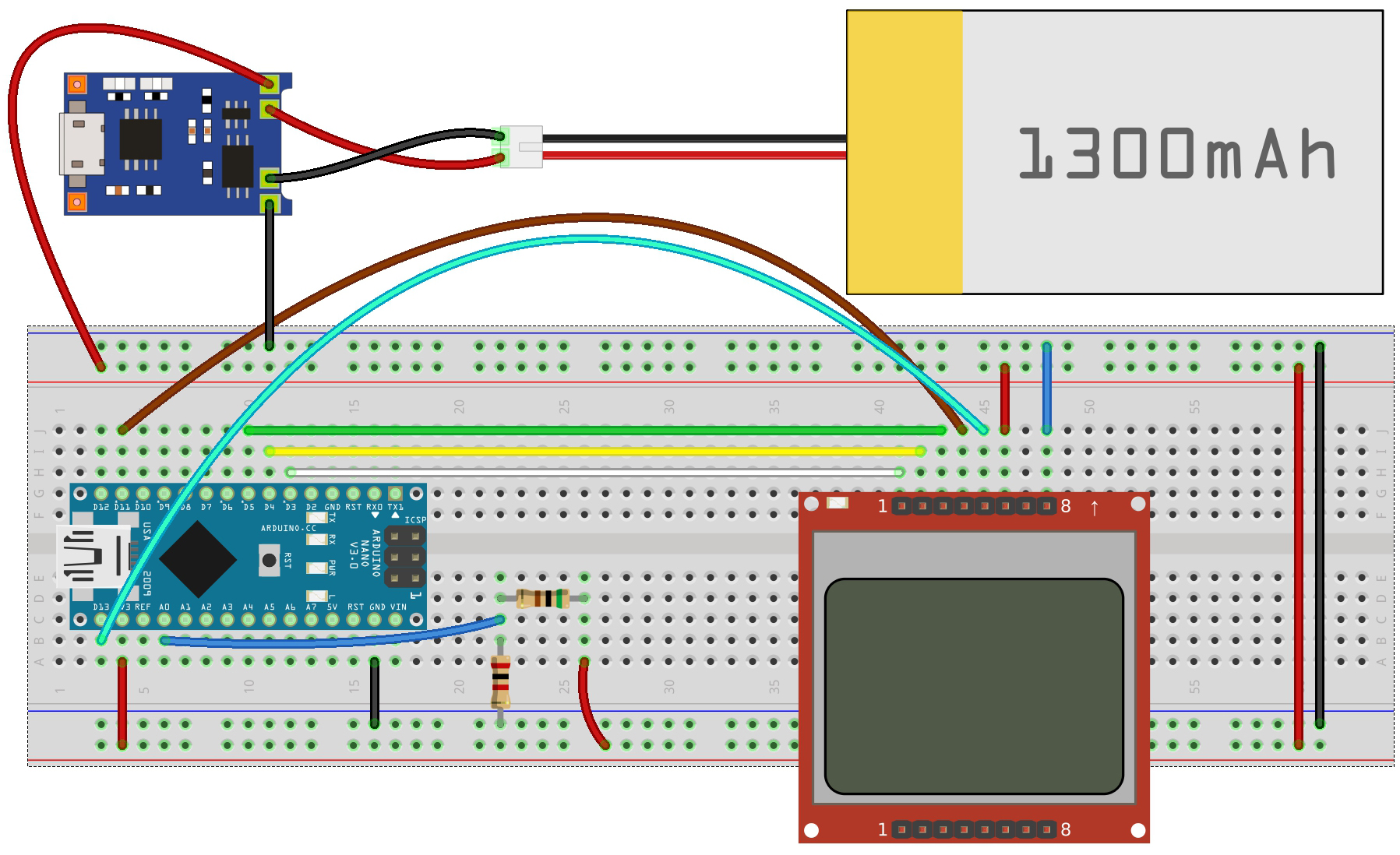 12v battery level indicator arduino