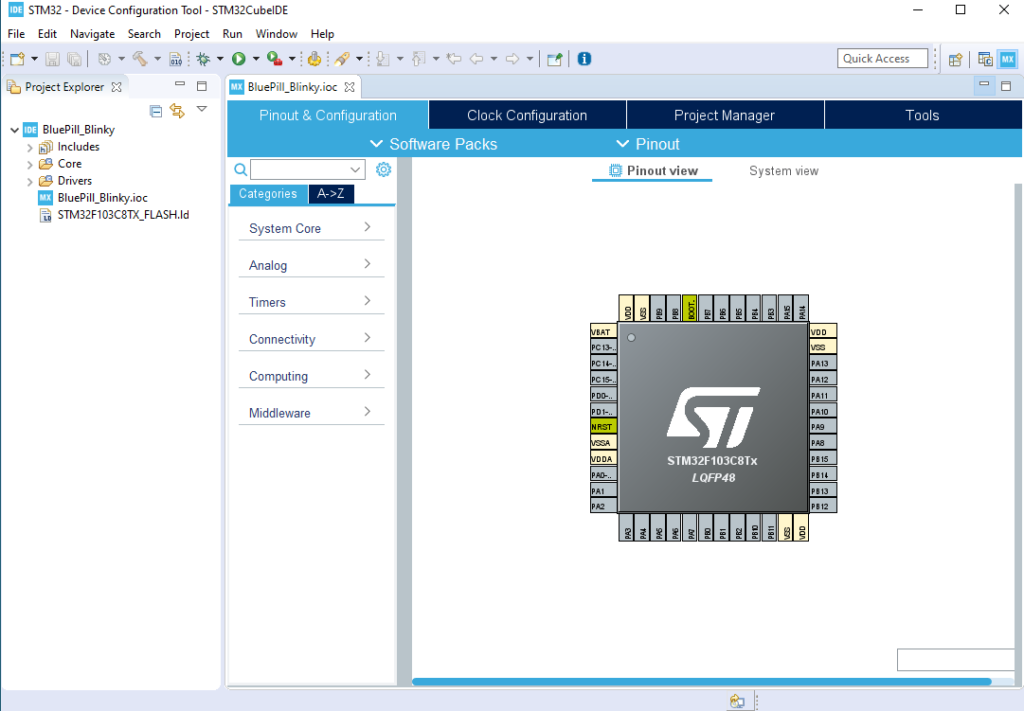 Getting Started With Blue Pill And Stm32cube Microcontroller Tutorials